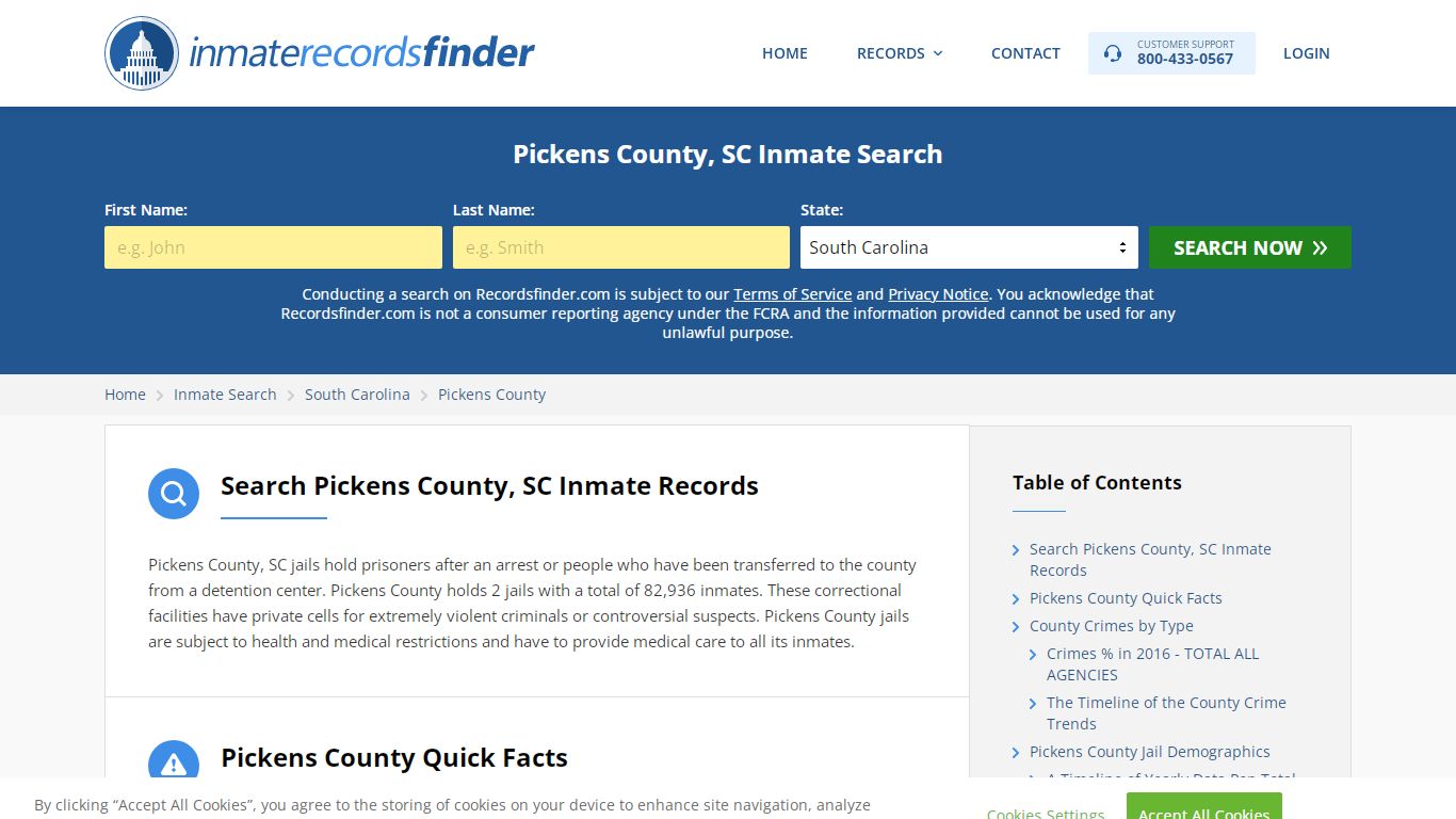 Pickens County, SC Inmate Lookup & Jail Records Online