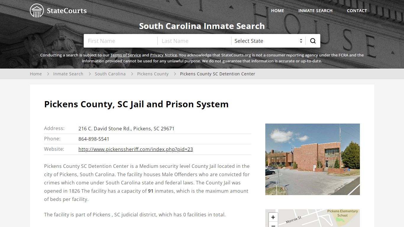 Pickens County SC Detention Center Inmate Records Search ...